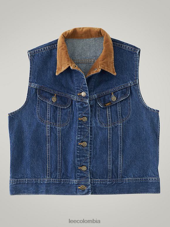 Lee hombres chaleco de jinete vintage rv14 (talla s) Denim oscuro ropa Z6H6F1131