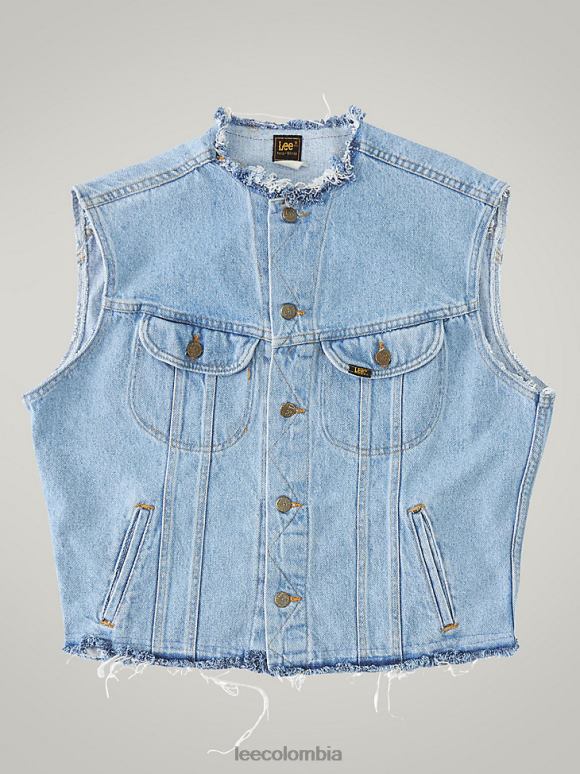 Lee hombres chaleco de jinete vintage rv16 (talla m) mezclilla ligera ropa Z6H6F1140
