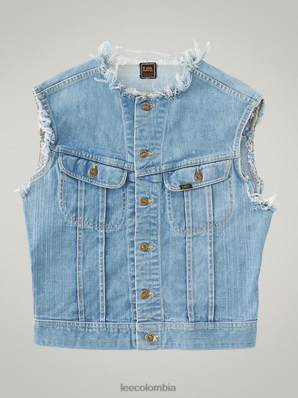 Lee hombres chaleco de jinete vintage rv27 (talla xs) mezclilla ligera ropa Z6H6F1135