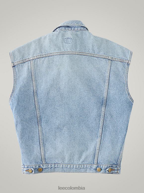 Lee hombres chaleco de jinete vintage rv28 (talla l) mezclilla ligera ropa Z6H6F1138