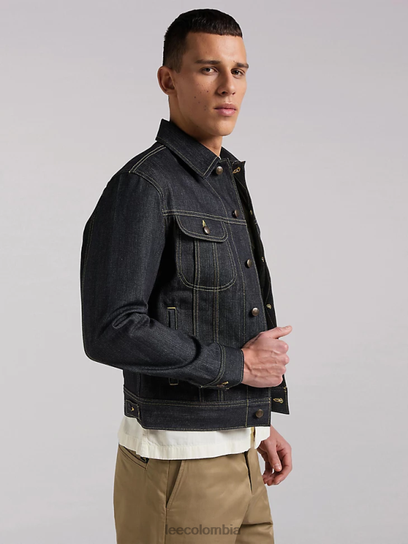 Lee hombres chaqueta de jinete 101 azul originales ropa Z6H6F1126