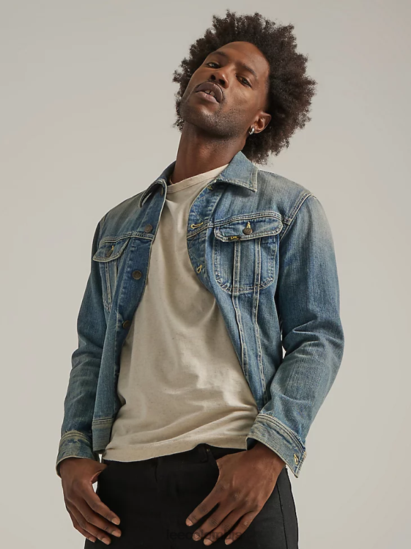 Lee hombres chaqueta de jinete 101 seco - lavado ligero ropa Z6H6F1128