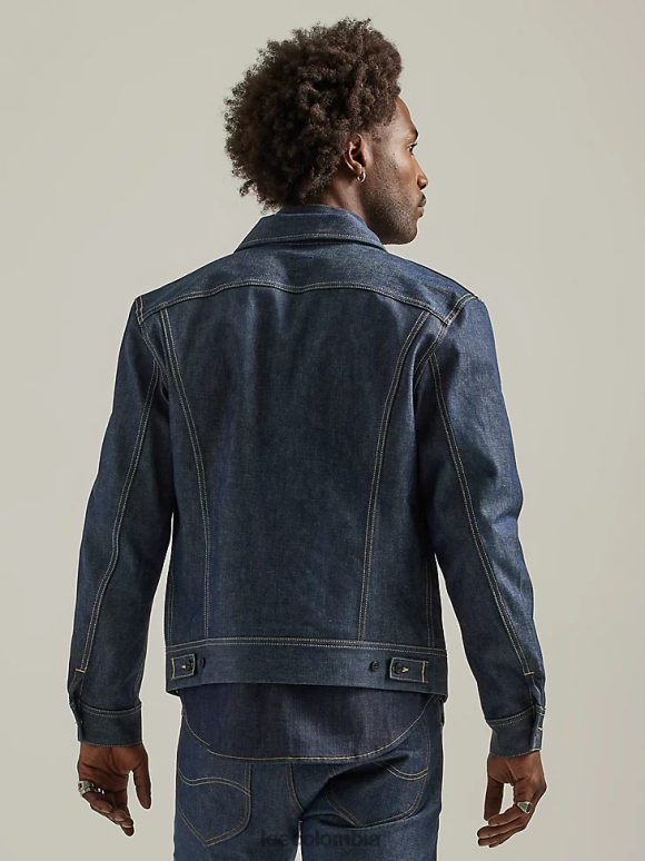 Lee hombres chaqueta de jinete 101 seco - lavado oscuro ropa Z6H6F1127