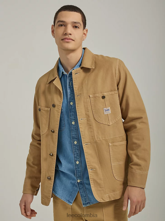Lee hombres chaqueta de trabajo de lona loco arcilla ropa Z6H6F1119