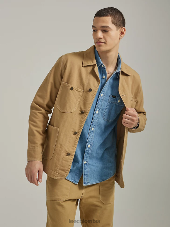 Lee hombres chaqueta de trabajo de lona loco arcilla ropa Z6H6F1119