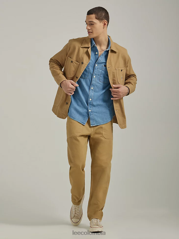 Lee hombres chaqueta de trabajo de lona loco arcilla ropa Z6H6F1119