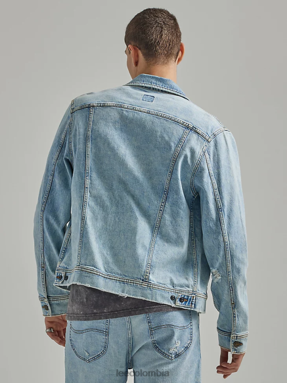 Lee hombres chaqueta estilo camionero estilo boxy piedra antigua ropa Z6H6F1120