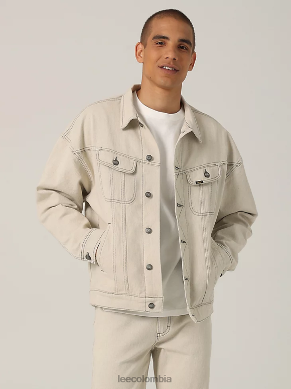 Lee hombres chaqueta estilo ciclista con hombros caídos enjuagar ropa Z6H6F1123