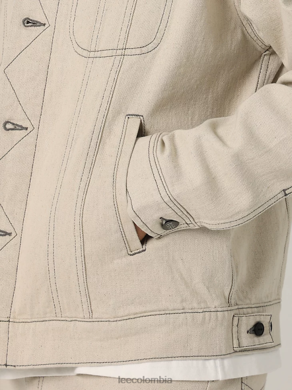 Lee hombres chaqueta estilo ciclista con hombros caídos enjuagar ropa Z6H6F1123