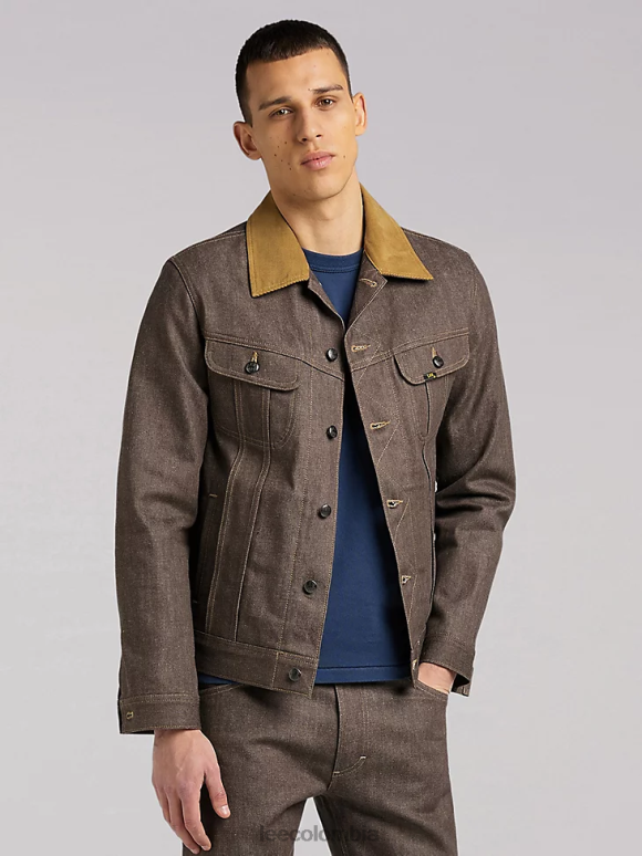 Lee hombres chaqueta jinete tormenta 101 seco - marrón ropa Z6H6F1125
