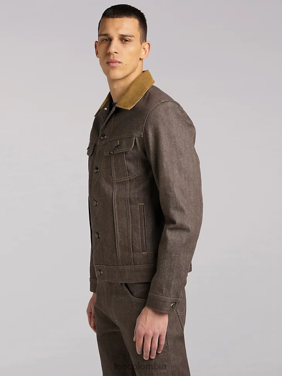Lee hombres chaqueta jinete tormenta 101 seco - marrón ropa Z6H6F1125