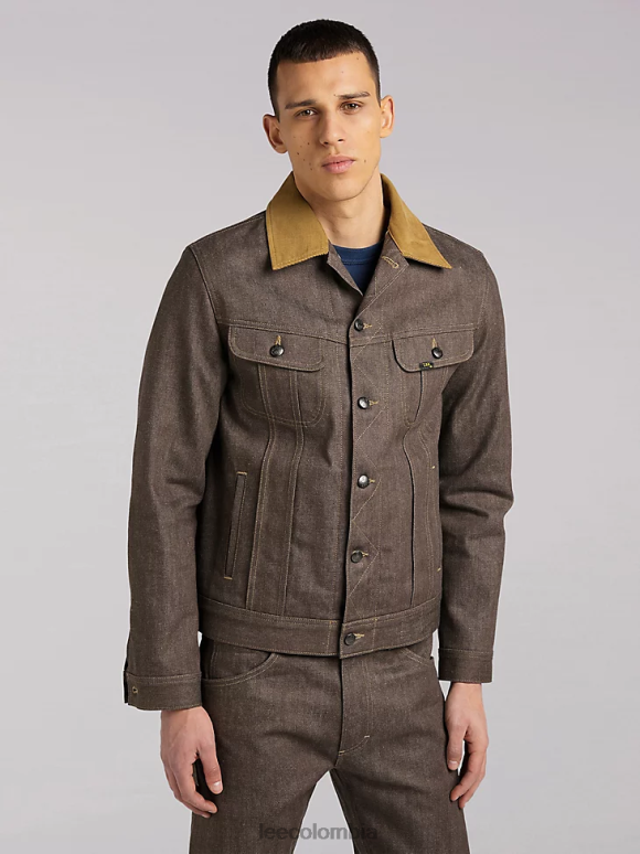 Lee hombres chaqueta jinete tormenta 101 seco - marrón ropa Z6H6F1125