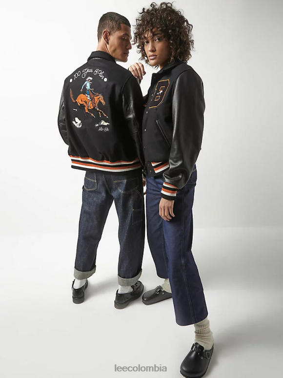 Lee x The Brooklyn Circus hombres Chaqueta de universidad negro ropa Z6H6F1144