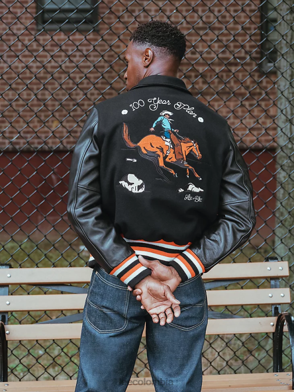 Lee x The Brooklyn Circus hombres Chaqueta de universidad negro ropa Z6H6F1144