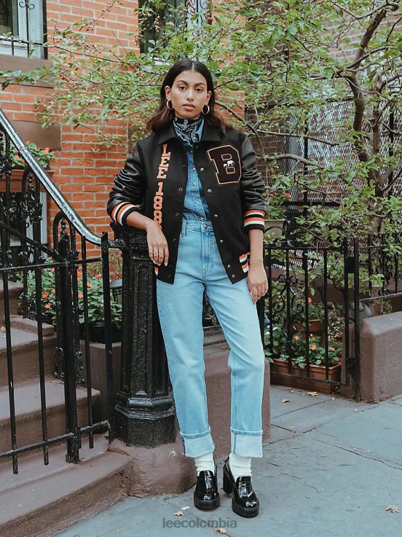 Lee x The Brooklyn Circus hombres Chaqueta de universidad negro ropa Z6H6F1144