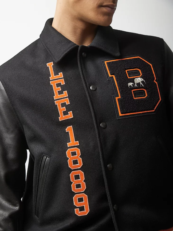 Lee x The Brooklyn Circus hombres Chaqueta de universidad negro ropa Z6H6F1144