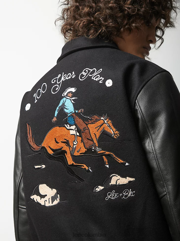 Lee x The Brooklyn Circus hombres Chaqueta de universidad negro ropa Z6H6F1144