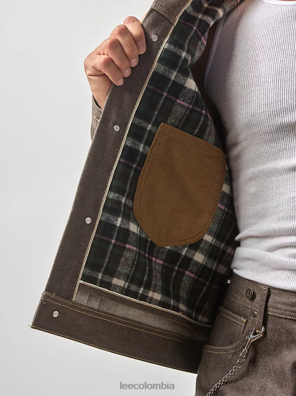 Lee x The Brooklyn Circus hombres chaqueta vaquera años 30 orillo marrón ropa Z6H6F1142