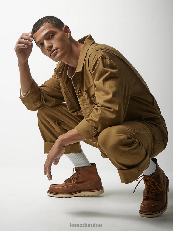 Lee x The Brooklyn Circus hombres Unión plisada en espiga caqui oscuro ropa Z6H6F1154