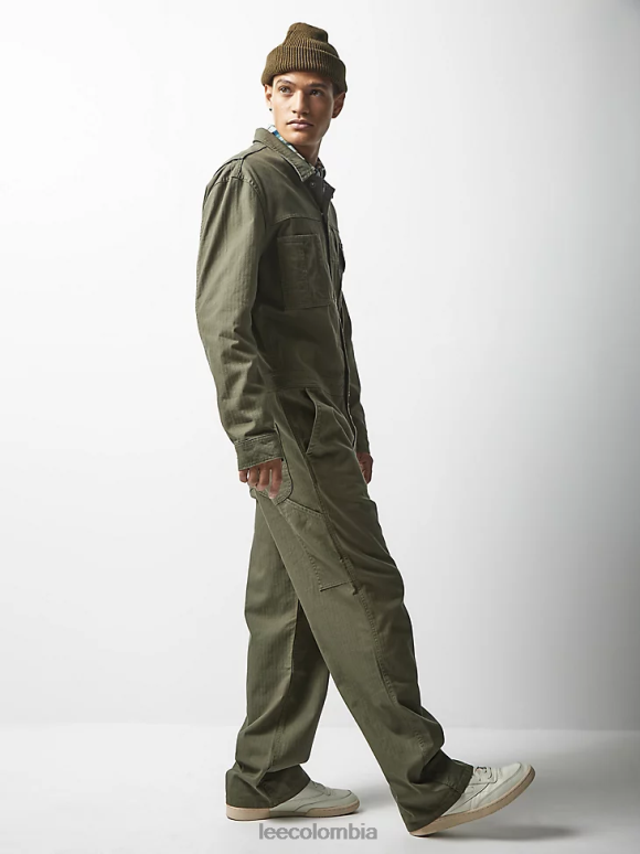 Lee x The Brooklyn Circus hombres Unión plisada en espiga oliva apagado ropa Z6H6F1153