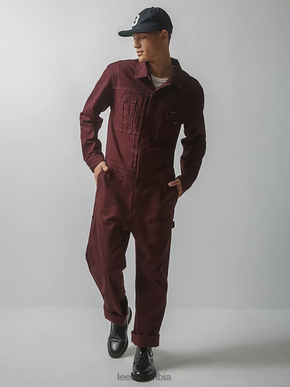 Lee x The Brooklyn Circus hombres Unión plisada en espiga remolacha aterciopelada ropa Z6H6F1152