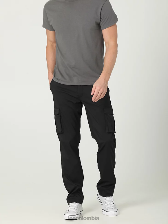 Lee hombres Pantalón cargo sintético Extreme Motion de corte recto negro ropa Z6H6F825
