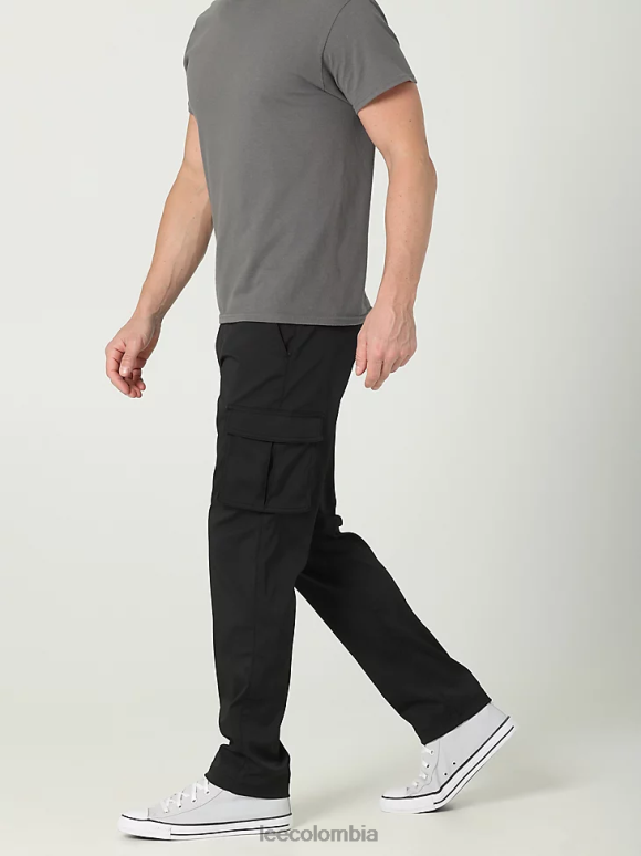 Lee hombres Pantalón cargo sintético Extreme Motion de corte recto negro ropa Z6H6F825