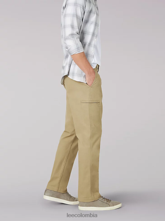 Lee hombres pantalón cargo de ajuste relajado de movimiento extremo caqui británico ropa Z6H6F829