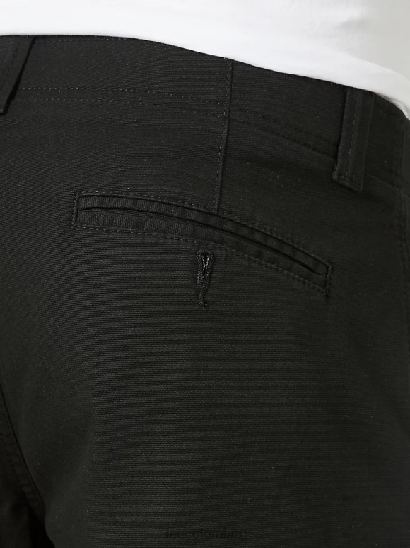 Lee hombres pantalón cargo de ajuste relajado de movimiento extremo negro ropa Z6H6F828