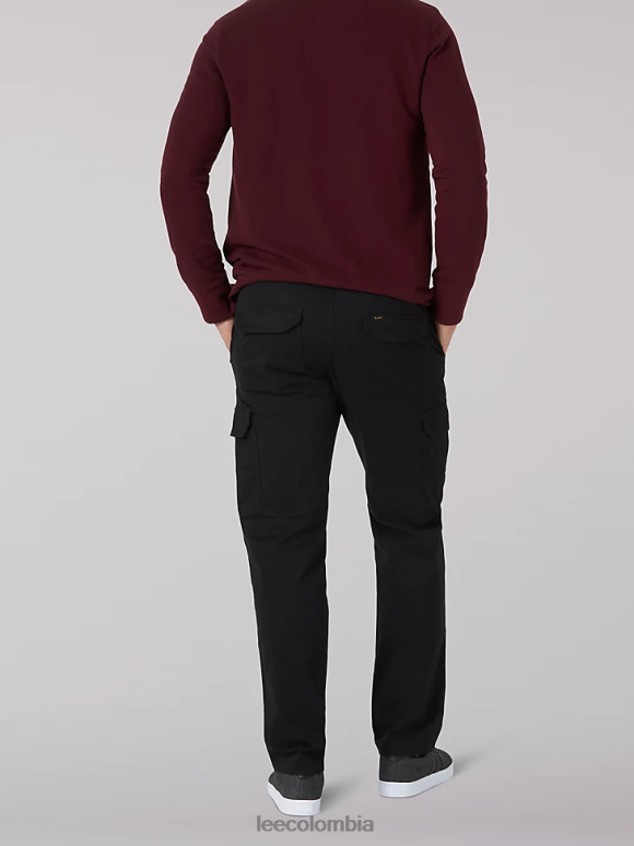Lee hombres pantalones cargo de sarga de movimiento extremo amigo negro ropa Z6H6F812
