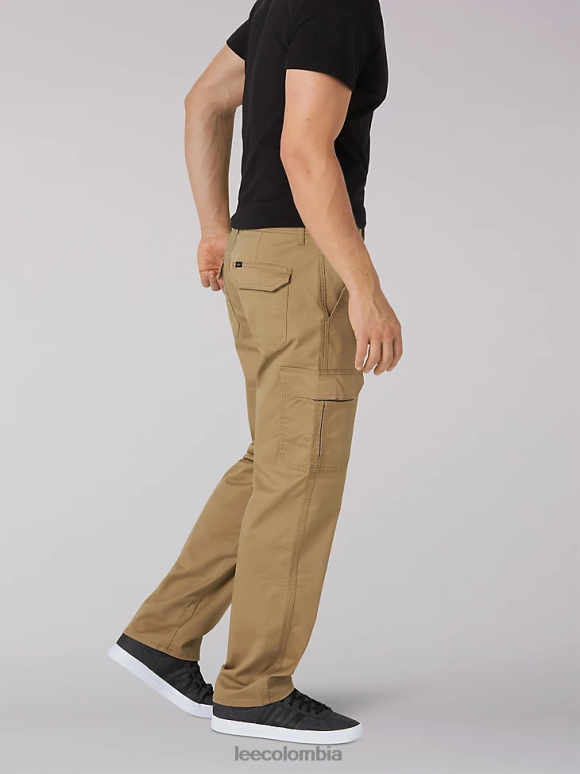Lee hombres pantalones cargo de sarga de movimiento extremo oscar caqui ropa Z6H6F811