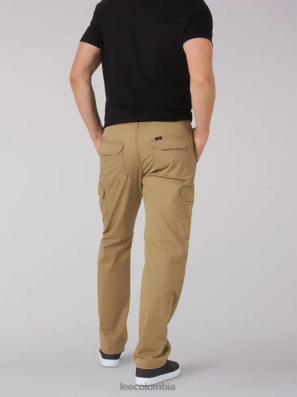Lee hombres pantalones cargo de sarga de movimiento extremo oscar caqui ropa Z6H6F811