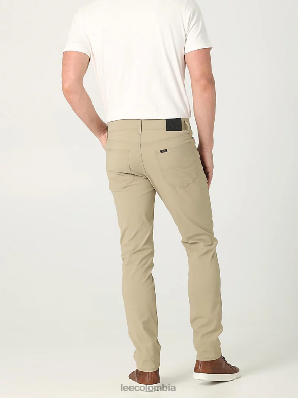 Lee hombres Pantalón sintético de corte slim Extreme Motion caqui kansas ropa Z6H6F705