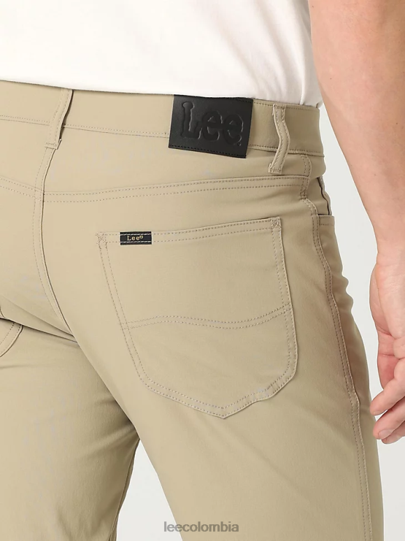 Lee hombres Pantalón sintético de corte slim Extreme Motion caqui kansas ropa Z6H6F705