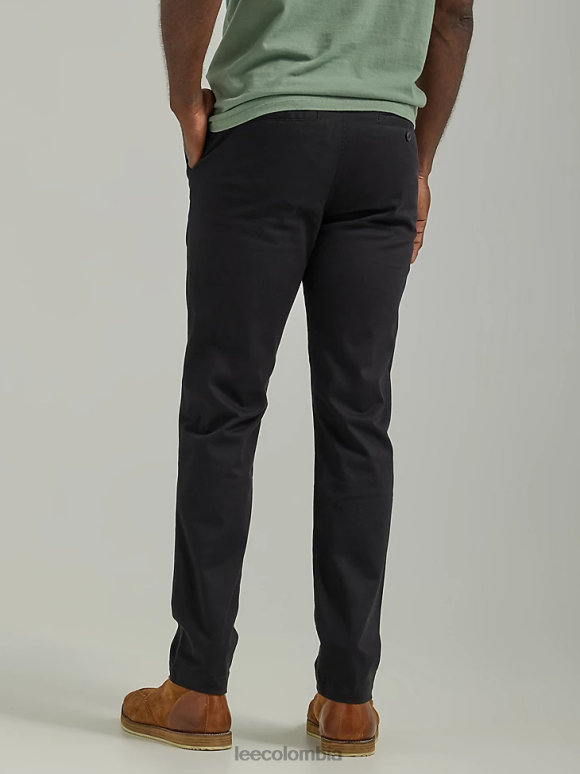 Lee hombres Pantalón sintético de corte slim Extreme Motion unión todo negro ropa Z6H6F709