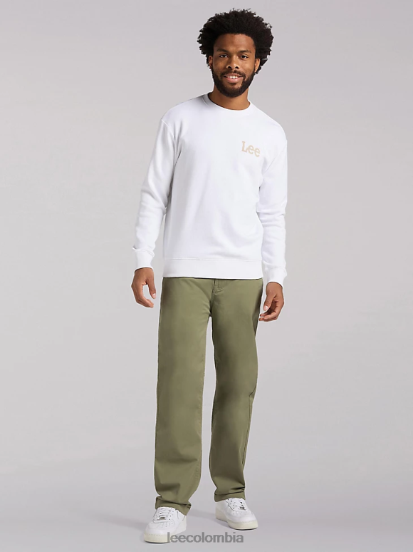 Lee hombres colección europea chetopa pantalones chinos de ajuste relajado verde oliva ropa Z6H6F788