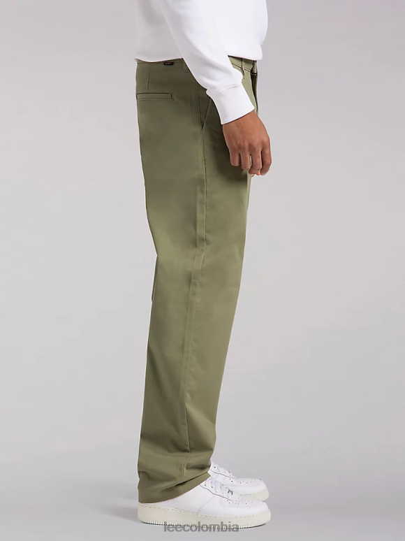 Lee hombres colección europea chetopa pantalones chinos de ajuste relajado verde oliva ropa Z6H6F788