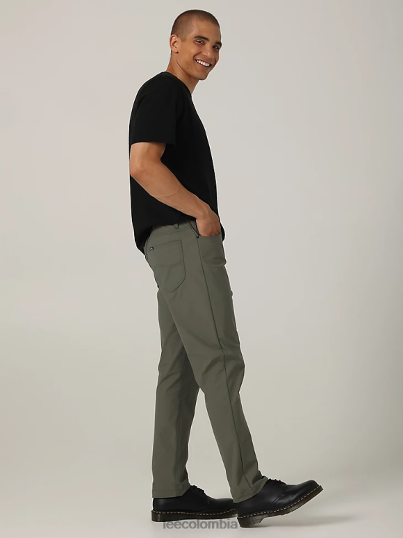 Lee hombres hd pantalones cónicos relajados maverick fuerte verde ropa Z6H6F727