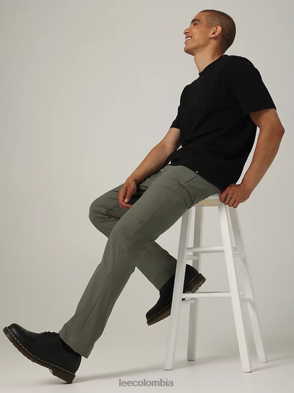 Lee hombres hd pantalones cónicos relajados maverick fuerte verde ropa Z6H6F727