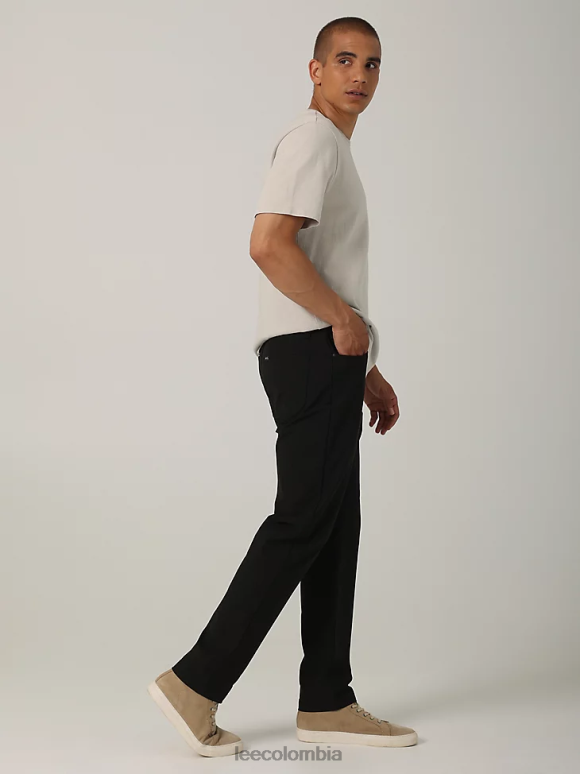 Lee hombres hd pantalones cónicos relajados maverick negro ropa Z6H6F729