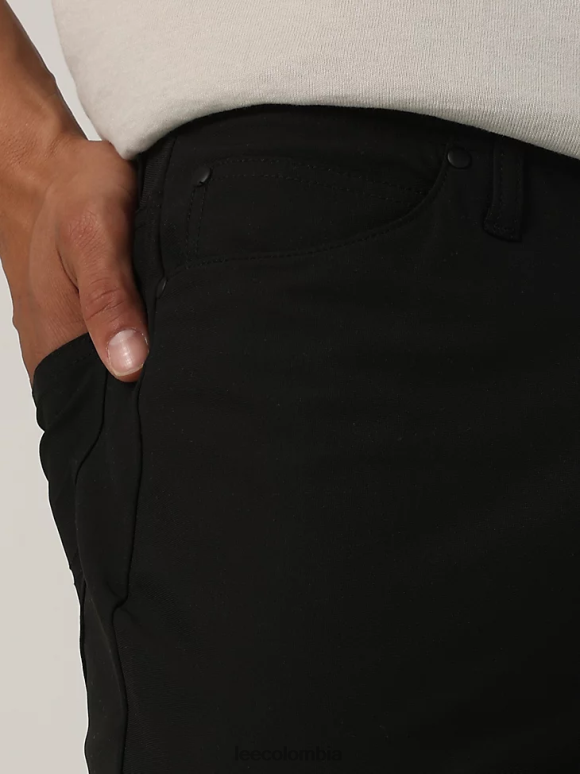 Lee hombres hd pantalones cónicos relajados maverick negro ropa Z6H6F729