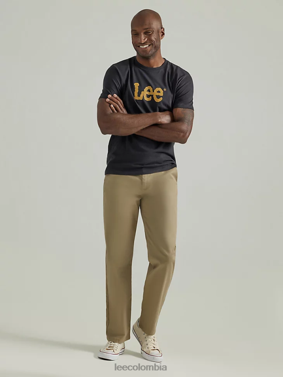 Lee hombres legendario pantalón relajado y recto con parte delantera plana caqui ropa Z6H6F714