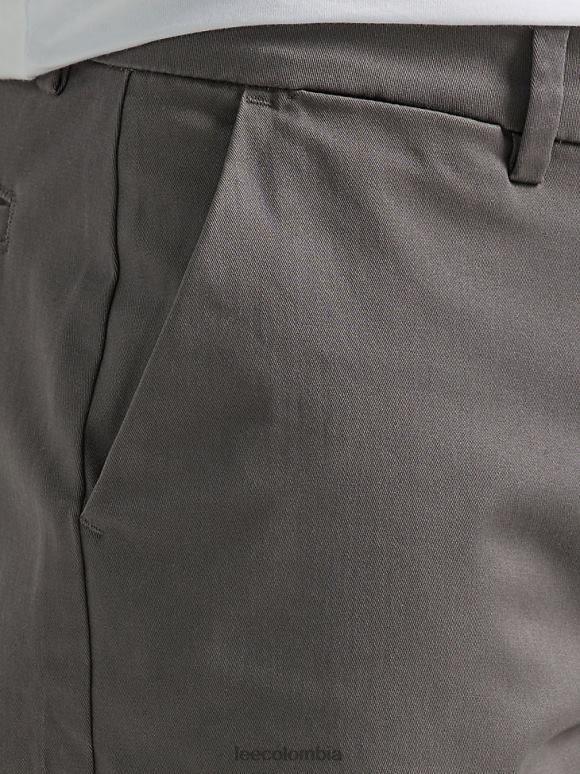 Lee hombres legendario pantalón relajado y recto con parte delantera plana carbón ropa Z6H6F713