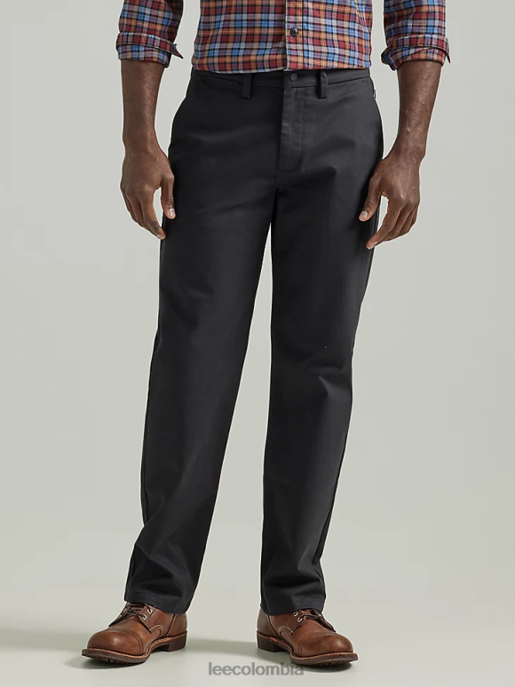 Lee hombres legendario pantalón relajado y recto con parte delantera plana negro ropa Z6H6F712