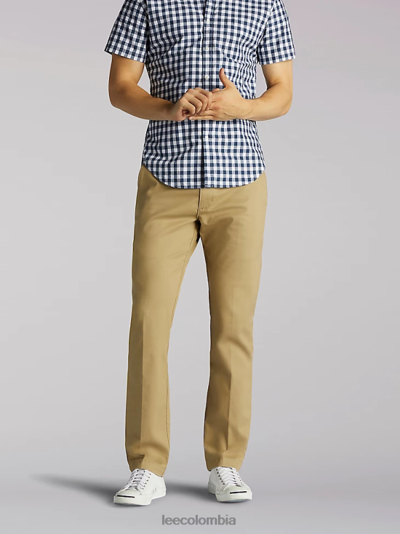 Lee hombres pantalón caqui de corte slim Extreme Motion gris pardo ropa Z6H6F762