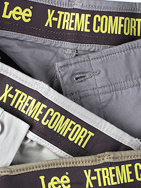 Lee hombres pantalón caqui de movimiento extremo (grande y alto) negro ropa Z6H6F767