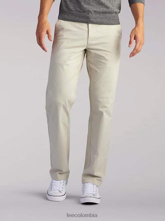 Lee hombres pantalón caqui de movimiento extremo (grande y alto) piedra ropa Z6H6F773