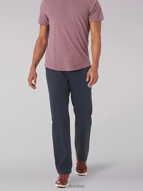 Lee hombres pantalón de frente plano de corte recto mvp de movimiento extremo Armada ropa Z6H6F747