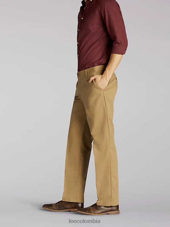 Lee hombres pantalones con pernera recta y corte recto Total Freedom color caqui original ropa Z6H6F777