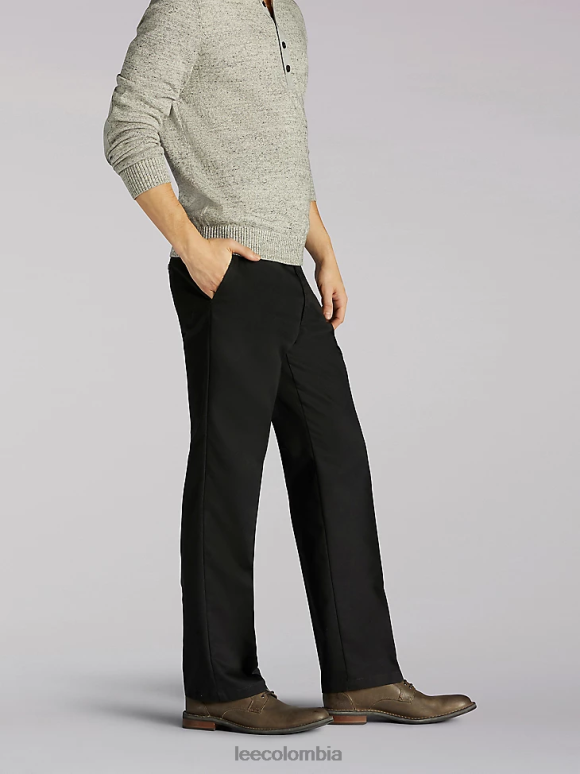Lee hombres pantalones con pernera recta y corte recto Total Freedom sarga negra ropa Z6H6F778